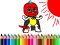 Back To School: Mask Boy Coloring — безплатна онлайн игра