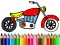 Back To School: Motorbike Coloring — безплатна онлайн игра