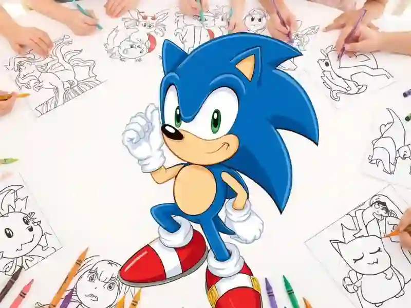 Sonic Coloring — безплатна онлайн игра