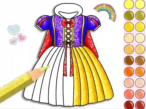Princess Glitter Coloring — безплатна онлайн игра