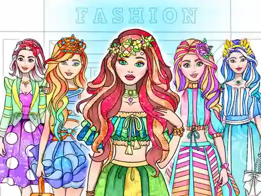 Girl Coloring Dress Up Games — безплатна онлайн игра