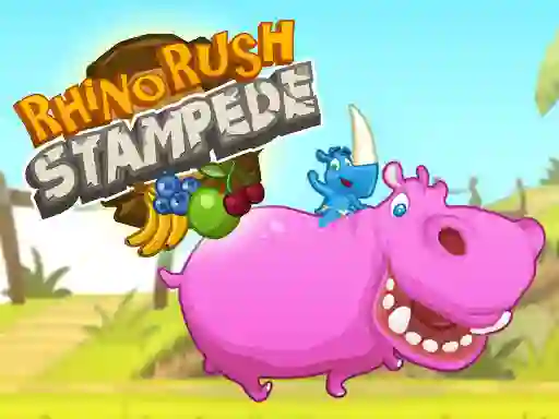 Rhino Rush Stampede — безплатна онлайн игра