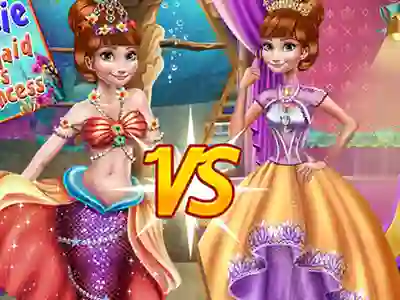 Anna mermaid vs princess — безплатна онлайн игра