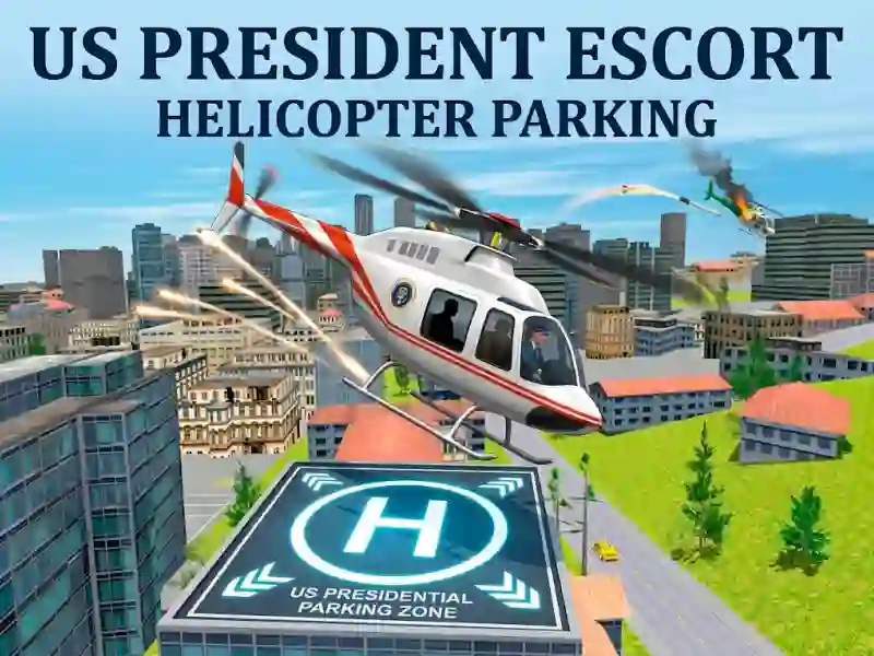 US President Escort Helicopter Parking — безплатна онлайн игра