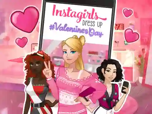 Instagirls: Valentine Dress Up — безплатна онлайн игра