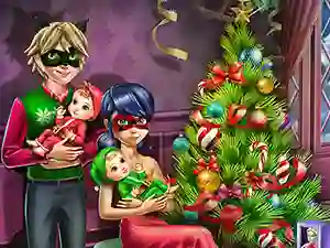 Dotted Girl Family Christmas — безплатна онлайн игра