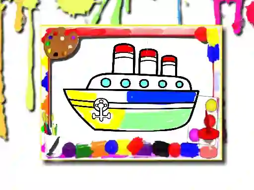 Boats Coloring Book — безплатна онлайн игра