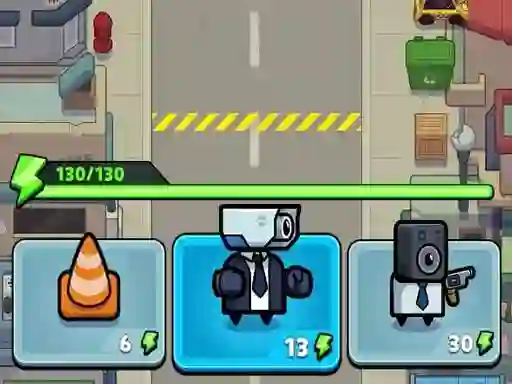 Toilet fight Police vs zombie — безплатна онлайн игра