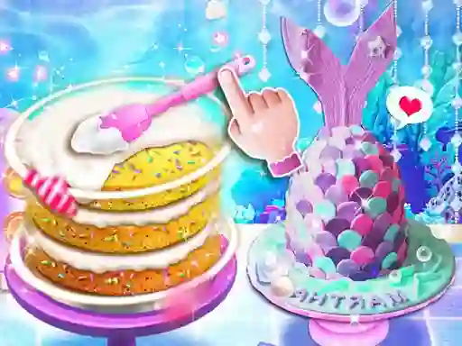 Unicorn Chef Mermaid Cake — безплатна онлайн игра