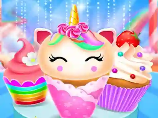 Unicorn Mermaid Cupcake Cooking Design — безплатна онлайн игра