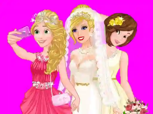 Barbie's Wedding Selfie With Princesses — безплатна онлайн игра