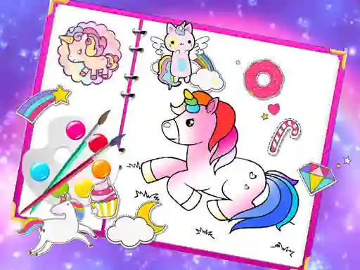 Fabulous Cute Unicorn Coloring Book — безплатна онлайн игра