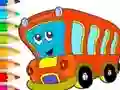 Coloring Book: Bus — безплатна онлайн игра