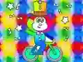 Coloring Book: Monkey Rides Unicycle — безплатна онлайн игра