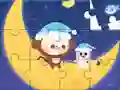 Jigsaw Puzzle: Monkey With Moon — безплатна онлайн игра