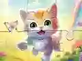 Jigsaw Puzzle: Kitten With Butterfly — безплатна онлайн игра