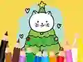 Coloring Book: Cats And Christmas Tree — безплатна онлайн игра