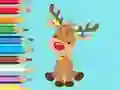 Coloring Book: Cute Christmas Reindeer — безплатна онлайн игра