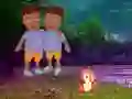Twins Escape From Night Forest — безплатна онлайн игра