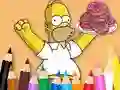 Coloring Book: Simpson Doughnut — безплатна онлайн игра