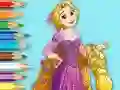 Coloring Book: Princess Rapunzel — безплатна онлайн игра