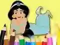 Coloring Book: Princess Jasmine — безплатна онлайн игра