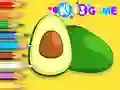Coloring Book: Avocado Fruit — безплатна онлайн игра