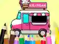 Coloring Book: Ice Cream Car — безплатна онлайн игра