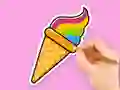 Coloring Book: Rainbow Ice Cream — безплатна онлайн игра