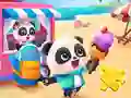 Jigsaw Puzzle: Baby Panda Ice Cream Car — безплатна онлайн игра