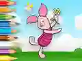 Coloring Book: Piglet Holds Toy Windmill — безплатна онлайн игра