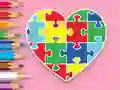 Coloring Book: Heart Jigsaw — безплатна онлайн игра