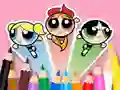 Coloring Book: The Powerpuff Girls — безплатна онлайн игра