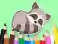 Coloring Book: Baby Raccoon — безплатна онлайн игра