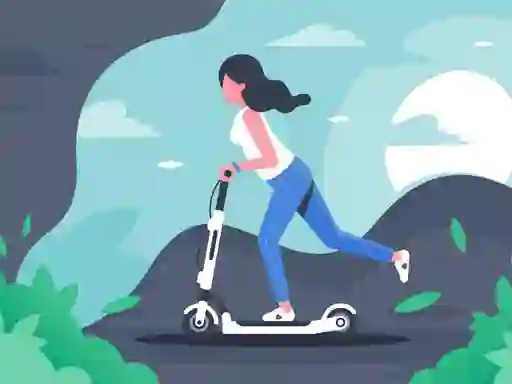 Electric scooter rides jigsaw — безплатна онлайн игра