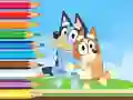 Coloring Book: Bluey And Bingo Holiday — безплатна онлайн игра