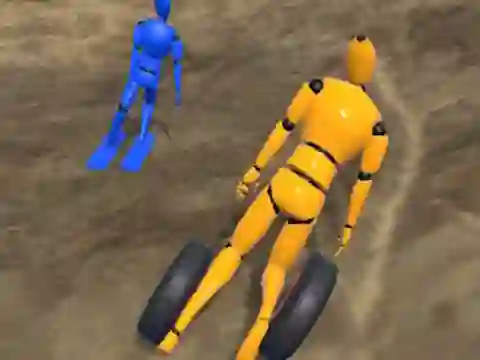Ragdoll Racing: Extreme Downhill — безплатна онлайн игра