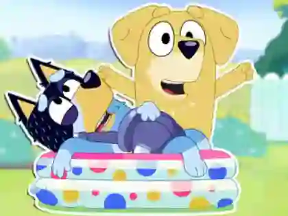Jigsaw Puzzle: Bluey Dad Baby — безплатна онлайн игра