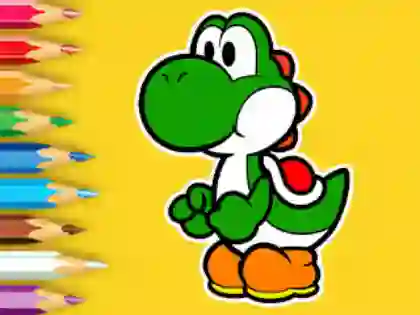 Coloring Book: Yoshi Fishing Day — безплатна онлайн игра