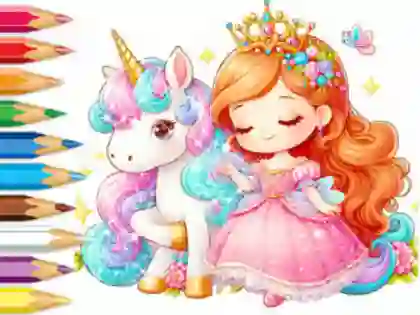 Coloring Book: Unicorn Secret Whisper — безплатна онлайн игра