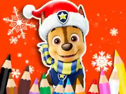 Coloring Book: PAW Patrol Christmas — безплатна онлайн игра