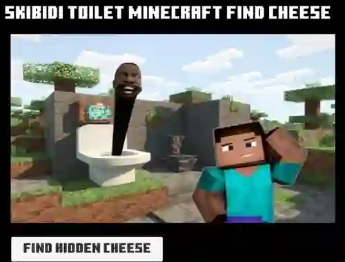 Skibidi Toilet Minecraft Find Cheese — безплатна онлайн игра