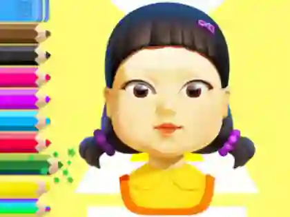 Coloring Book: Squid Game Doll — безплатна онлайн игра