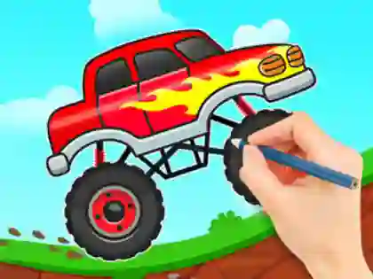 Coloring Book: Monster Truck — безплатна онлайн игра