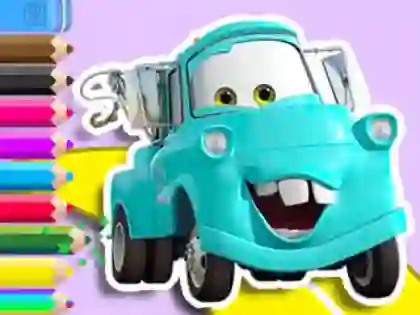 Coloring Book: Mater Cars — безплатна онлайн игра