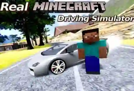 Real Minecraft Driving Simulator — безплатна онлайн игра