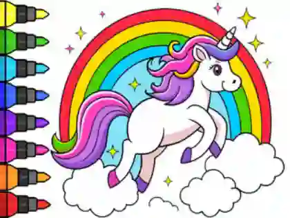 Coloring Book: Magical Unicorn — безплатна онлайн игра