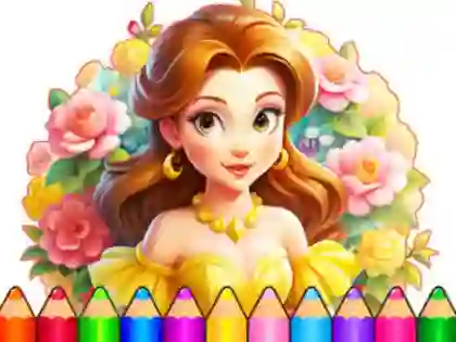 Coloring Book: Flower Dress Up — безплатна онлайн игра