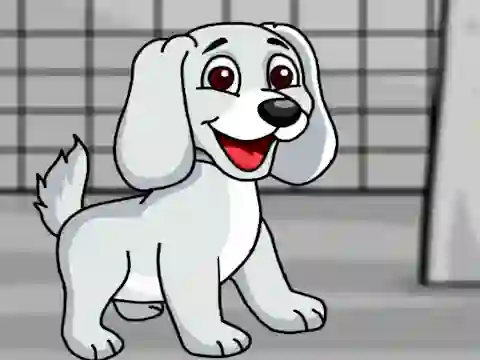 Rescue the White Puppy from Cage — безплатна онлайн игра