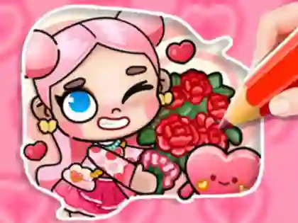 Coloring Book: Avatar Valentine's — безплатна онлайн игра